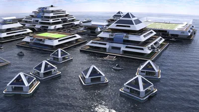 Wayaland: плавучий город из домов-пирамид (27 фото) » 24Gadget.Ru ::  Гаджеты и технологии