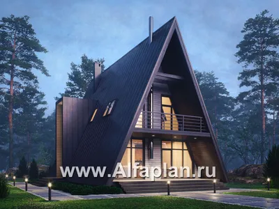 G134a Каркасный дом-шалаш - прекрасный дом для отдыха: цена | Купить  готовый проект с фото и планировкой