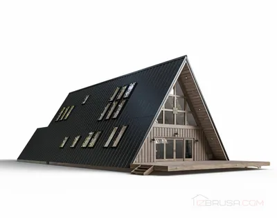Дом шалаш «Ш-10» 27х11м проект под ключ, цена от 4 306 500 руб. |  izbrusa.com