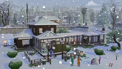 Дом в японском стиле в The Sims 4 Снежные просторы