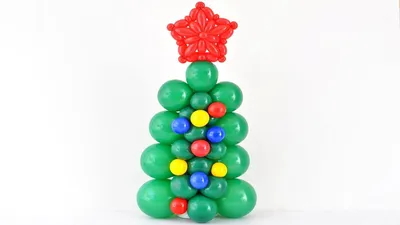 Ёлка из воздушных шаров Christmas tree of balloons Tutorial (Subtitles) |  Маленькие елки, Воздушный шар, Святки