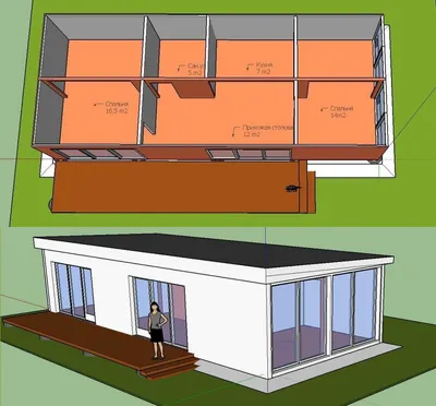 История одного строительства или как построить один жилой дом из двух  морских контейнеров | Пикабу