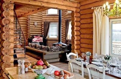 Интерьер деревянного дома - интерьер в деревянном доме в Киеве | Ремонт  квартир от компании Newstroy
