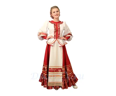 Казачий костюм женский. Костюм состоит: блузка, красная юбка, шлычка на  волосы. – купить оптом и в розницу с доставкой по Москве и России. Фото,  цена, отзывы! (Артикул: РНК-50 )