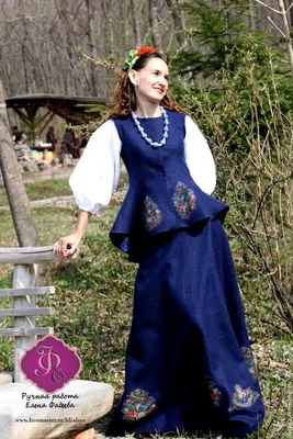 Казачий народный костюм женский - 62 фото