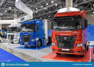 The Two-axle Semi-trucks KAMAZ-54901. the Stand of the KAMAZ Plant at the  International Exhibition of Commercial Editorial Image - Image of  development, exhibition: 229293755