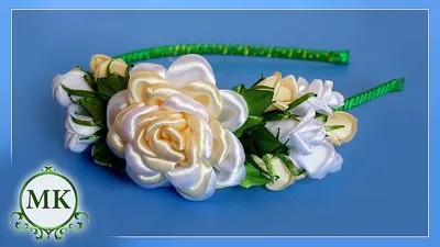 Ободок \"Розы\". Канзаши. МК. / DIY. Kanzashi. Headband. Roses. - YouTube