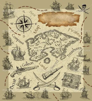 Карта пиратов фото