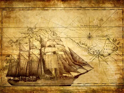 Картина \\Карта пиратского моря\\\"\" - купить по выгодной цене | AliExpress