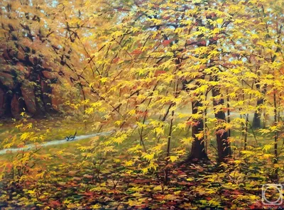 Золотая осень» картина Ярцева Юрия маслом на холсте — заказать на ArtNow.ru