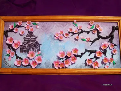 Картина из фоамирана «Сакура цветёт» | Море хобби - мастер-классы по  рукоделию и не только!