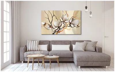 Картина на стену / Картина для интерьера / цветы / \"Очаровательные белые  магнолии\" 60x100 см MK10241_M — купить в интернет-магазине по низкой цене  на Яндекс Маркете