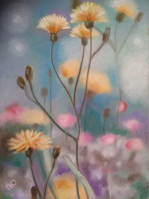 Рисунок сухой пастелью \"Цветы\" – купить на Ярмарке Мастеров – NKIRIRU |  Картины, Ульяновск