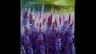 Lavender Flowers - Step by Step Oil Painting. Пошаговая картина маслом -  Цветы лаванды - YouTube