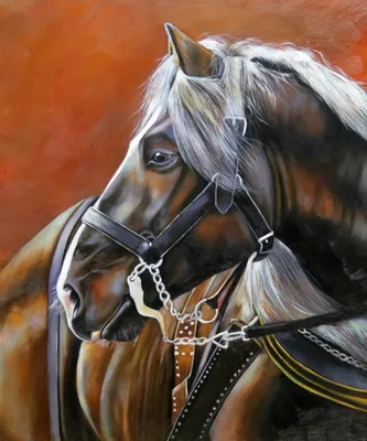 Картина маслом \"Красивая лошадь\" — В интерьер