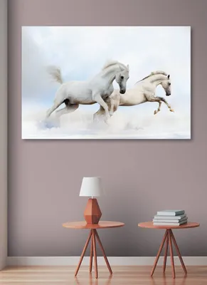 Картина на полотне Белые лошади № s15707 в ART-holst.com.ua