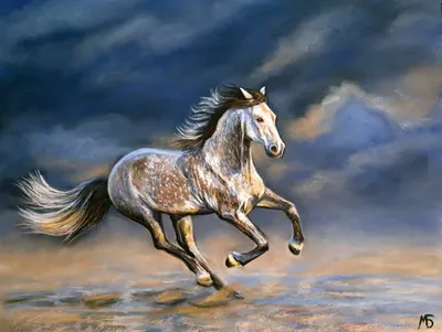 Картина с лошадью \"Быстрее ветра\". Бегущая лошадь, лошади – купить на  Ярмарке Мастеров – RCSOKRU | Картины, Самара