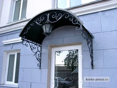 Кованые козырьки над входом в дом, цена — Prom.ua (ID#207655712)