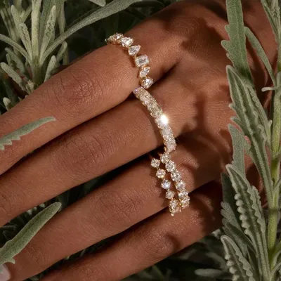 Простое женское кольцо, минималистское искусственное фианитовое составное  кольцо, женское ювелирное изделие, подарки R018 - купить по выгодной цене |  AliExpress