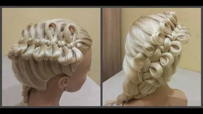 Причёска бантики из волос🎀Hairdress bows of hair🎀коса из бантиков.braid  from the bows. - YouTube