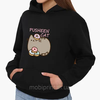 Худи для мальчика Кот Пушин (Pusheen Cat) Кенгуру Чёрный (9298-3346-BK),  цена 1150 грн — Prom.ua (ID#1697778320)