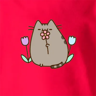 Детская футболка «Кот Пушин \"PUSHEEN CAT\"» цвет темно-розовый - дизайнер  принта Chris Doe