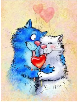 Картина По Номерам \"синие Коты. Любовь \
