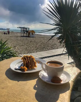 ⬇ Скачать картинки Утренний кофе море, стоковые фото Утренний кофе море в  хорошем качестве | Depositphotos