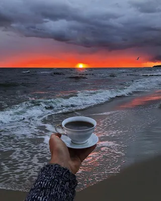 Кофе и море фото