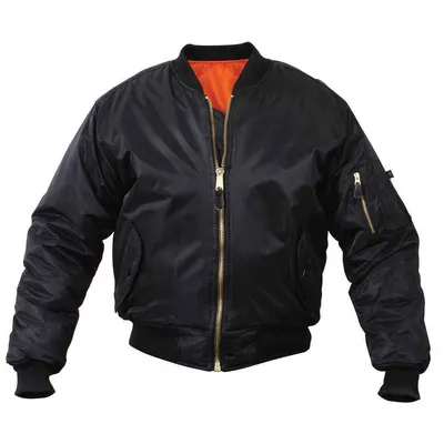 Куртка бомбер Rothco MA-1 Flight Jacket - Black купить в магазине Милитант.