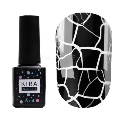 Гель-лак Kira Nails Crack Effect Black (черный для кракелюра), 6 мл купить  в AmoreShop | AmoreShop - 2023