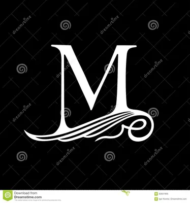 Первоначальные буквы м с крыльями и гребнем короны Иллюстрация вектора -  иллюстрации насчитывающей великолепно, мария: 190087411
