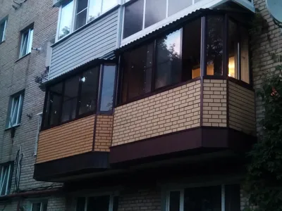 Балкон в коричневых тонах - 68 фото
