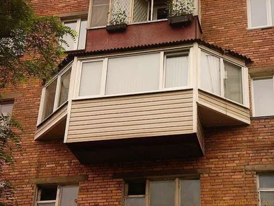 Балкон с выносом - 69 фото