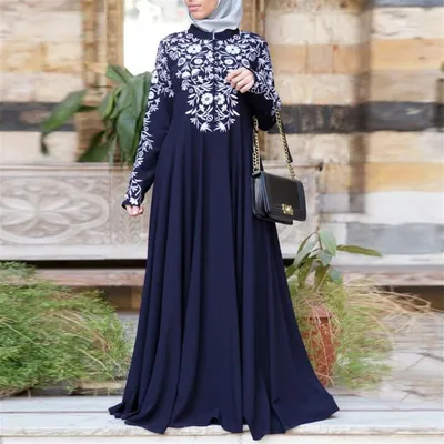 Женщины Мусульманское платье Кафтан Араб Джилбаб Абая Исламское кружево  Сшивание Макси Платье купить недорого — выгодные цены, бесплатная доставка,  реальные отзывы с фото — Joom