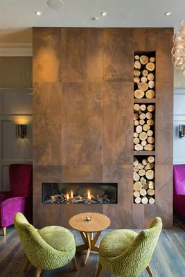 Камины для дома на этаноле отлично подойдут для строгого и изысканного  интерьера | Modern rustic living room, Fireplace design, Contemporary  fireplace