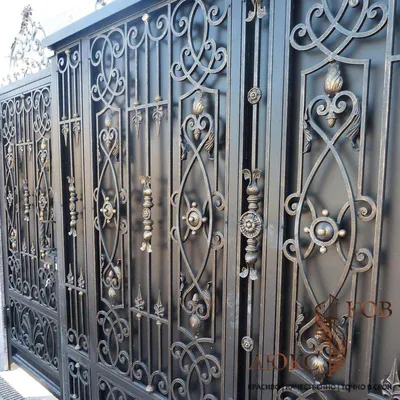 Кованые ворота для частного дома в Москве цены фото
