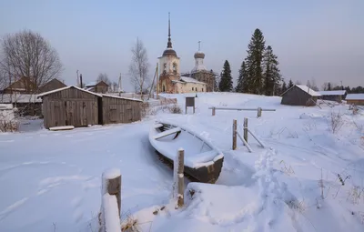 Красивые зима в деревне фото