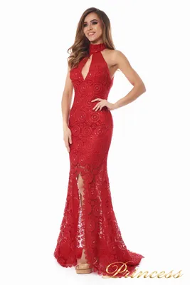 Купить вечернее платье 1057 красного цвета по цене 24000 руб. в Москве в  интернет-магазине Принцесса