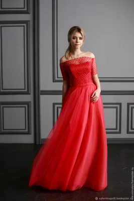 Красное вечернее платье \"Миреил\" – купить на Ярмарке Мастеров – B1G91RU |  Платья, Москва