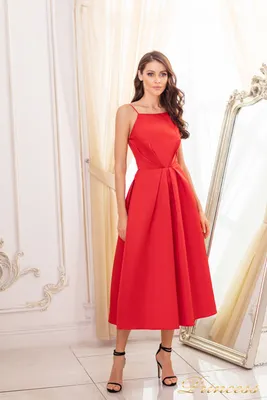 Купить коктейльное платье 19048-red красного цвета по цене 24500 руб. в  Москве в интернет-магазине Принцесса