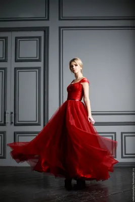 Красное вечернее платье \"Виржини\" – заказать на Ярмарке Мастеров – B34TVRU  | Платья, Москва