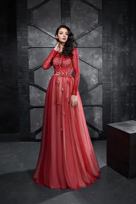 Красное вечернее платье с юбкой в пол Kira Nova Беатриса — купить в Москве  - Свадебный ТЦ Вега
