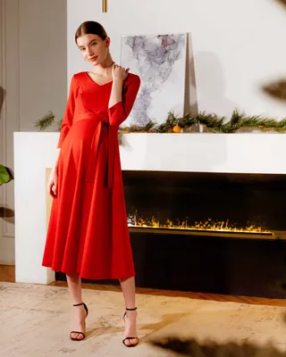 Красное платье для будущих и кормящих мам Princess купить Москва,  Санкт-Петербург, Россия. Интернет-магазин ➜стильной дизайнерской одежды для  беременных и кормящих мам ➜KAPUSTA Fashion.