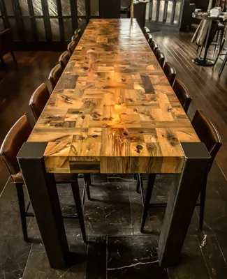 Необычные, оригинальные и самые интересные столы из дерева