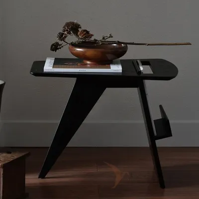 Черный ореховый сшитый дымчатый полимерный стол креативный обеденный стол  длинный журнальный столик - купить по выгодной цене | AliExpress