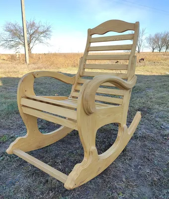 Дизайнерское Кресло-качалка Из Натурального Дерева (сосна). — Купить  Недорого на Bigl.ua (1569550255)