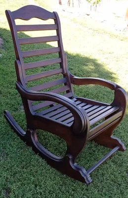 Кресло качалка из дерева фото