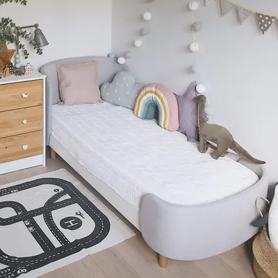 Кровать KIDI soft для детей от 3 до 7 лет (серый)