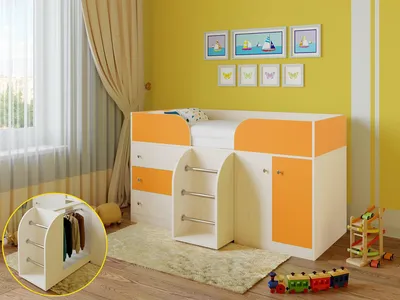 Кровать-чердак для детей Астра-5.07 купить в Москве в интернет-магазине  Магмебель за 23500 руб